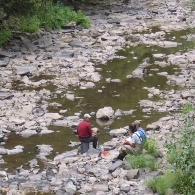 Low Flow Sampling on Great Trough Creek near Huntingdon, Pennsylvania