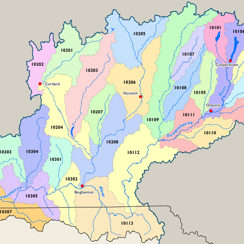 Upper Susquehanna subbasin HUC 10 watershed thumbnail