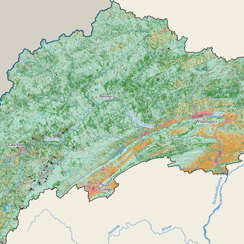 West Branch Susquehanna subbasin land use thumbnail