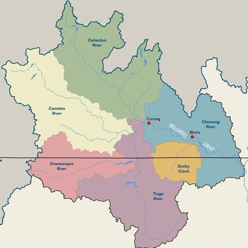 Chemung subbasin major watersheds thumbnail