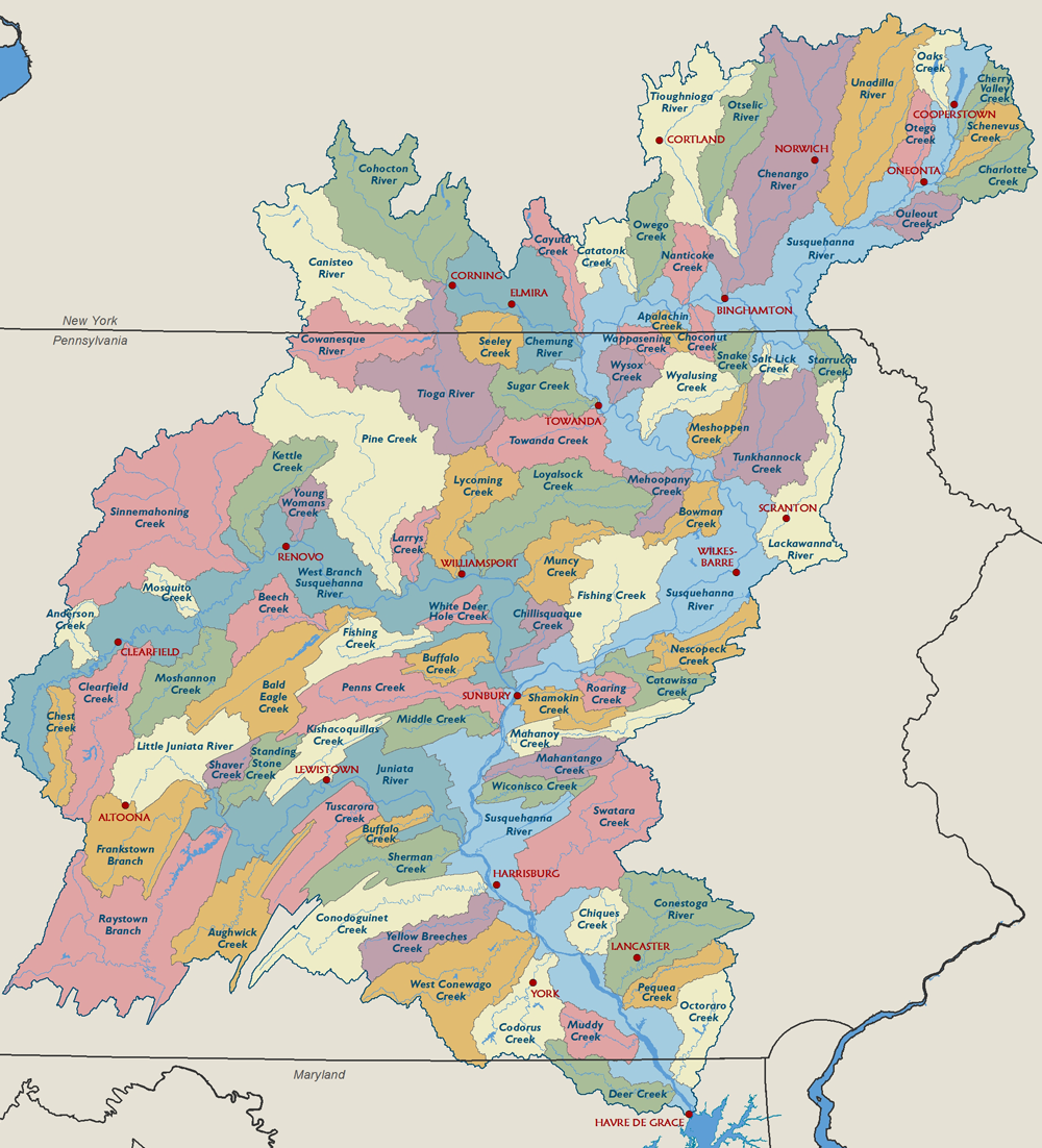 Susquehanna Atlas Major Watersheds