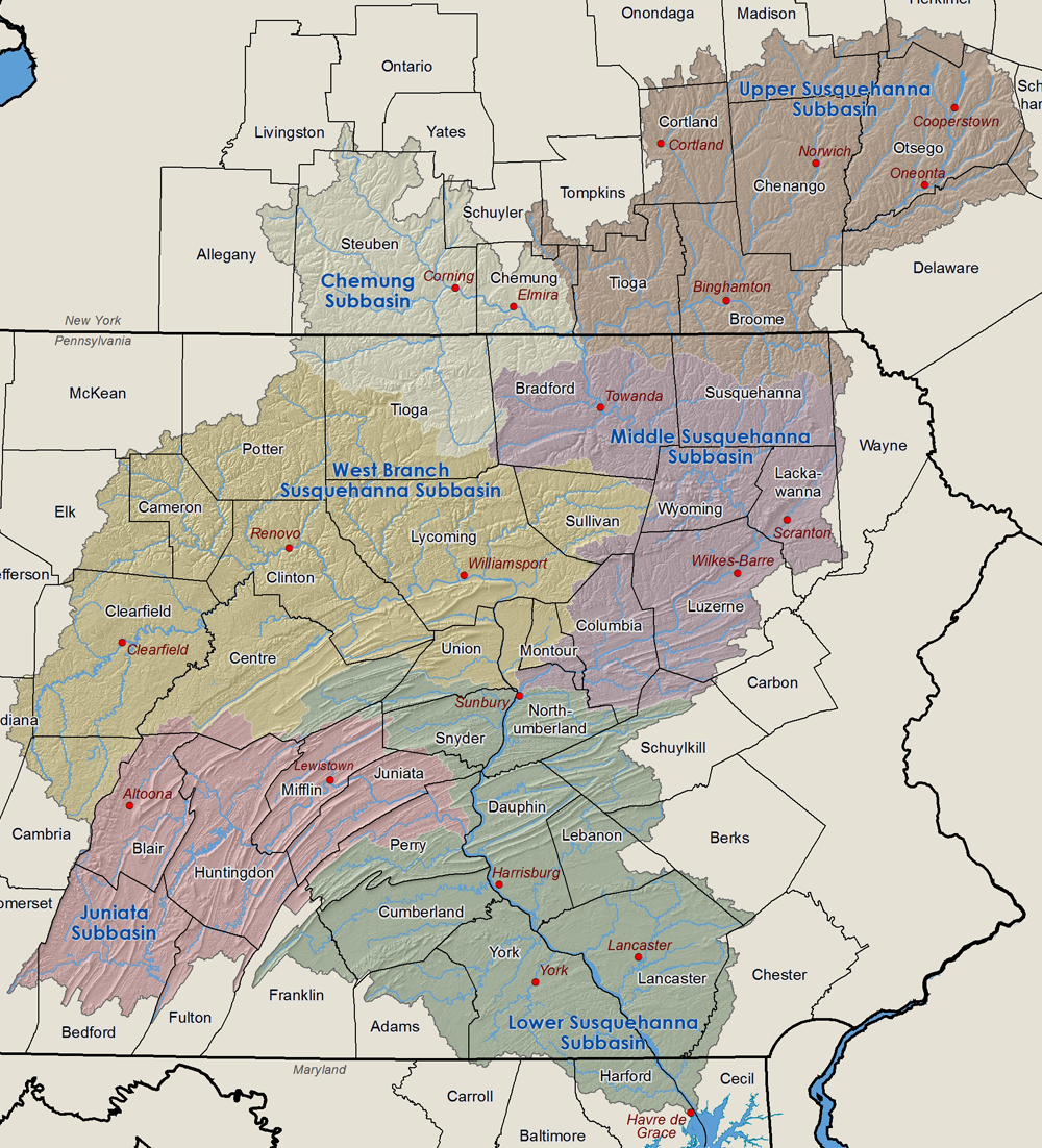 Susquehanna River Basin Map