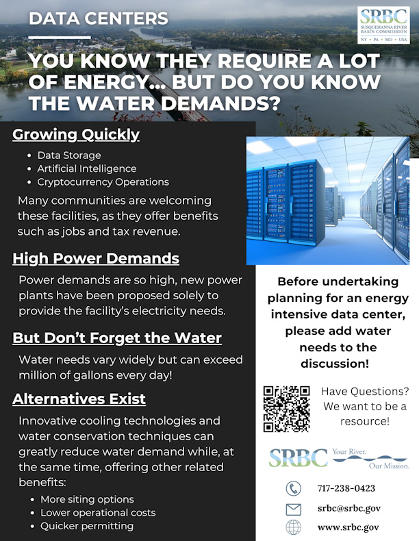Thumbnail of the Data Center Water Demands flyer
