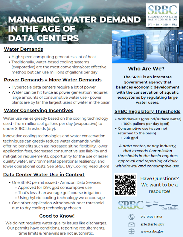 Thumbnail of the Managing Water Demand in the Age of Data Centers flyer